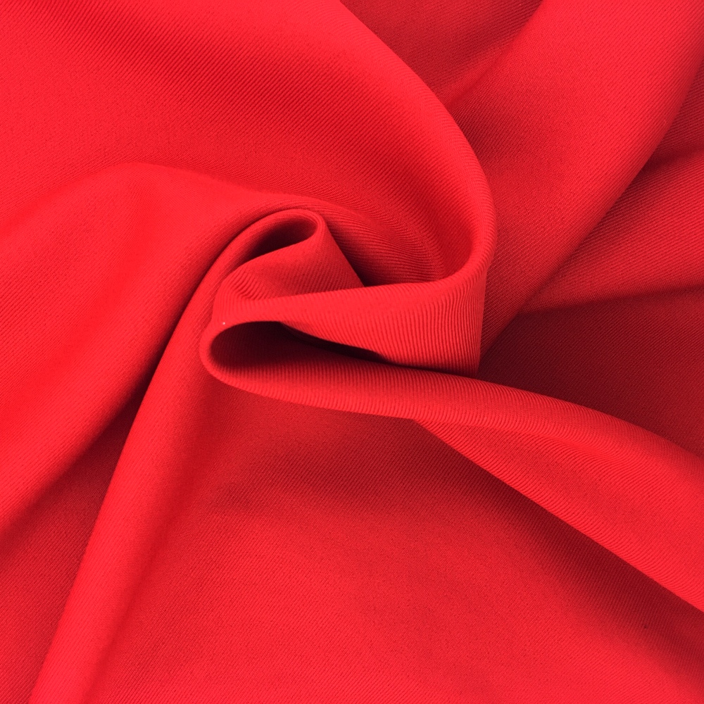 Red Polyester Twill fabric
